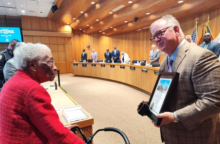 Woman, 100, honored at City Hall